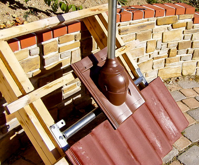 Installation of the satellite rooftop holder.