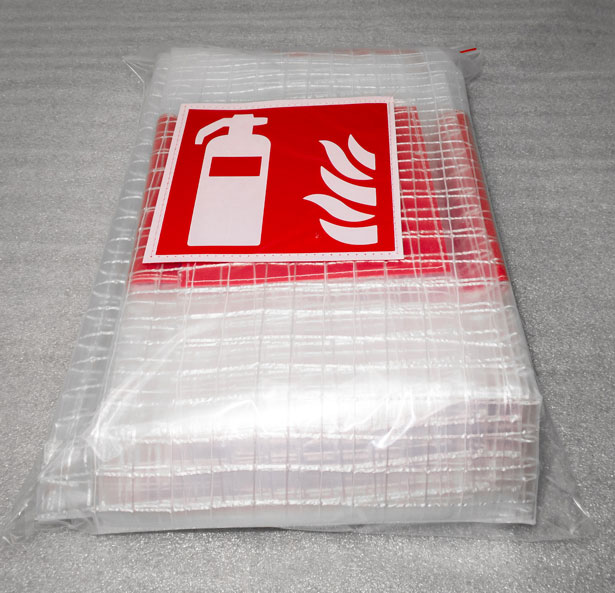 Packaging of fire extinguisher covers.